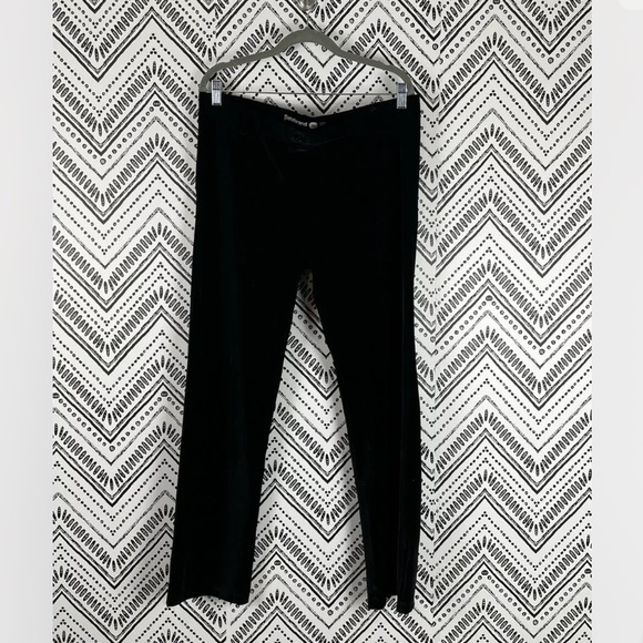 Betabrand Pants - Betabrand Black Velvet Mid Rise Bootcut Pants XL